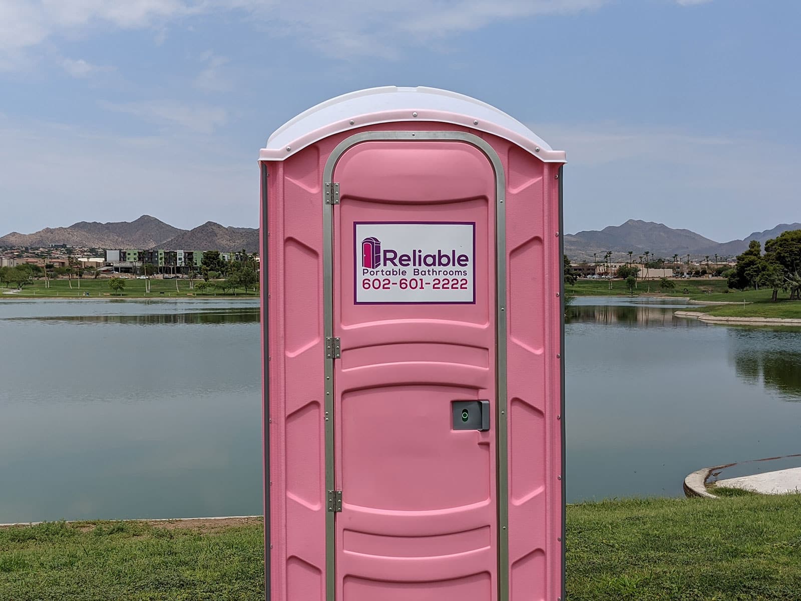 pink porta potty for rent in phoenix arizona