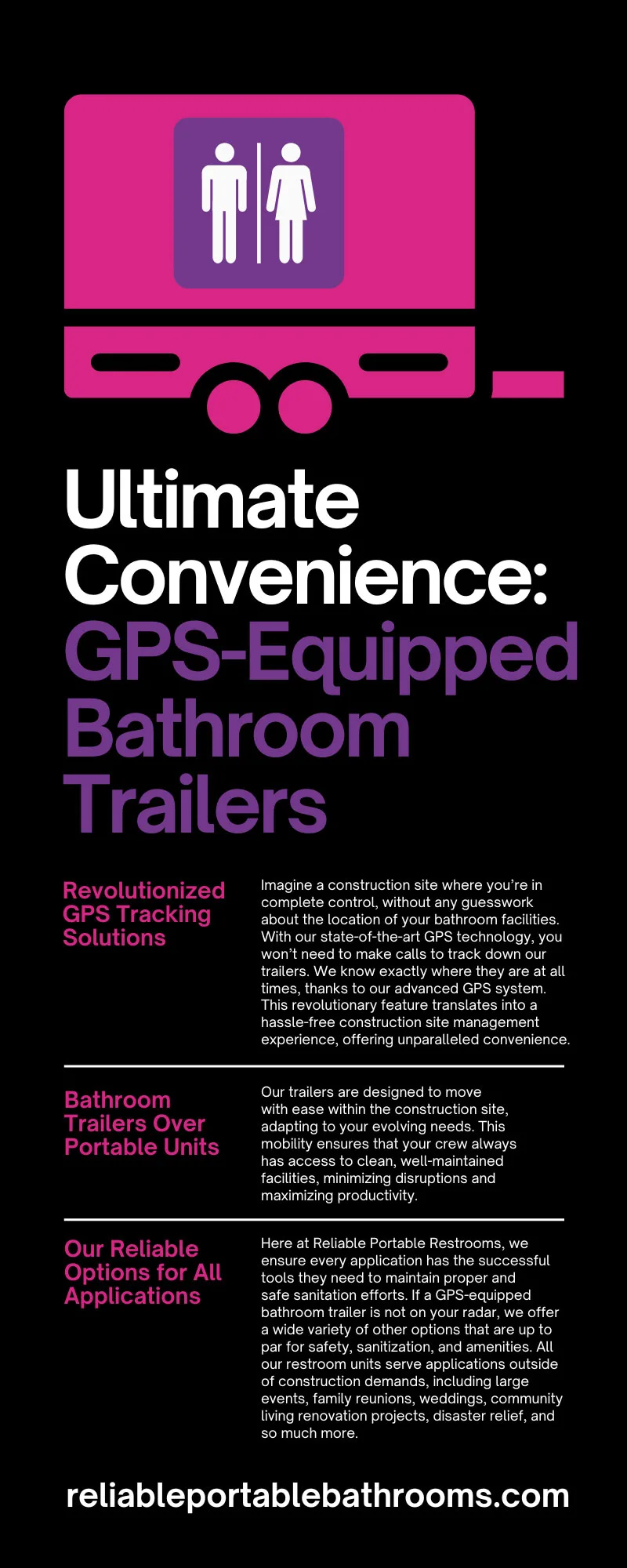 Ultimate Convenience: GPS-Equipped Bathroom Trailers