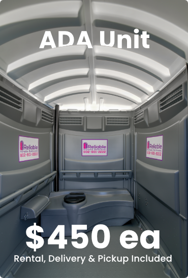 ADA Unit $450. Price Includes Rental, Delivery and Pickup.